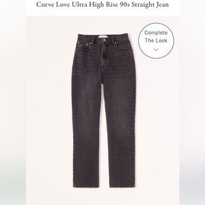 abercrombie curve love ultra high rise 90s straight jean